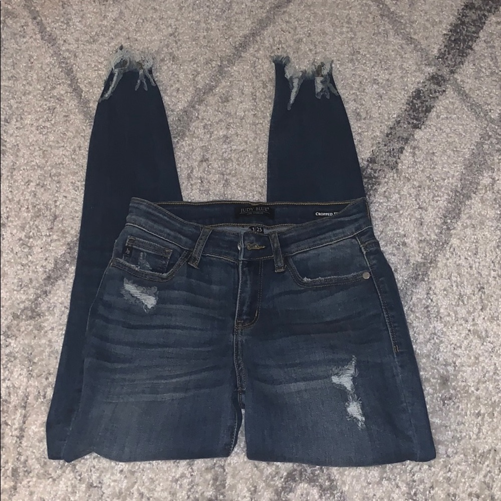 Just blue cropped skinny jeans